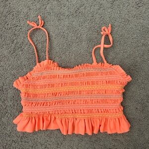 Lucky Brand Vibrant Orange Swimsuit top